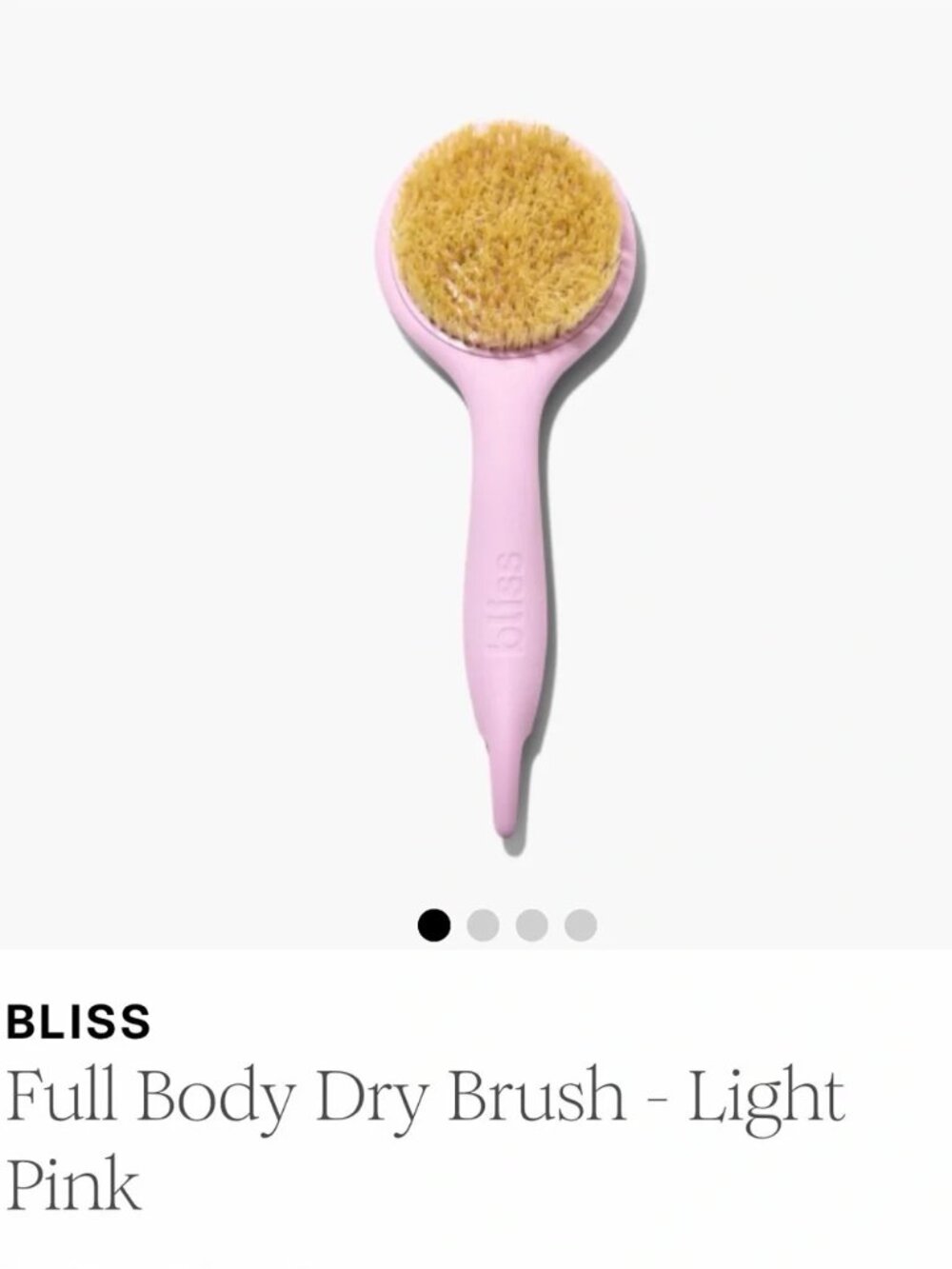 BLISS Full Body Dry Brush – Light Pink (BRAND-NEW IN ORIGINAL PACKAGING!)